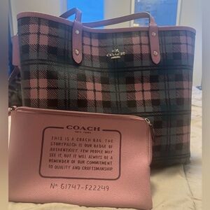 Coach Reversible City Tote with Pouch